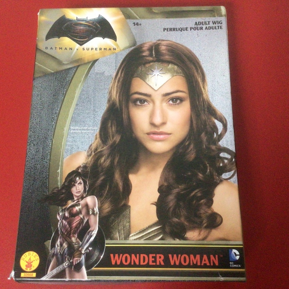 💐2/$25💐 Deluxe DC Wonder Woman Adult Wig Brunette